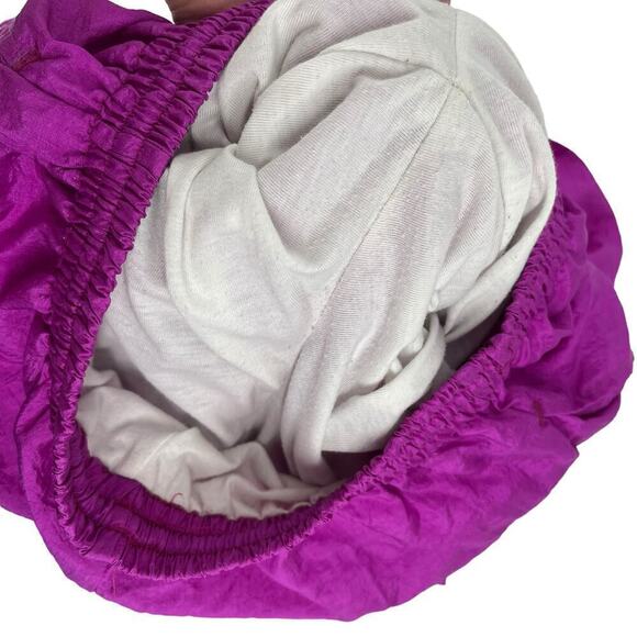 Vintage 80’s 90’s Santolina Bay Running Pants Fuchsia Nylon Medium - Picture 8 of 9